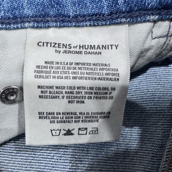 Citizens of Humanity Rocket High Rise Skinny Raw Hem Jeans Light Wash Size 23 - Picture 5 of 10